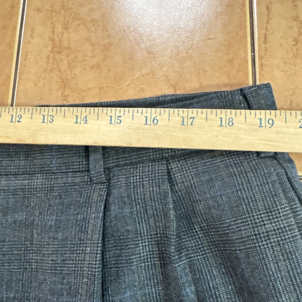 Jos‎ A Bank Sz 44L Suit Jacket Pants 38 x 30 2Pc Gray Blue Glen Plaid 100% Wool
